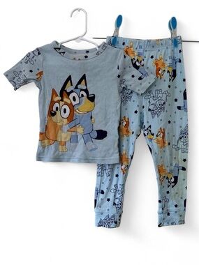 Toddler Unisex 4T Bluey 2 Piece Short Sleeve Pajama Set Bluey Bingo Graphic